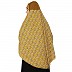 Premium Moss Crepe Prayer Hijab - Mustard Print